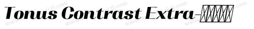 Tonus Contrast Extra字体转换